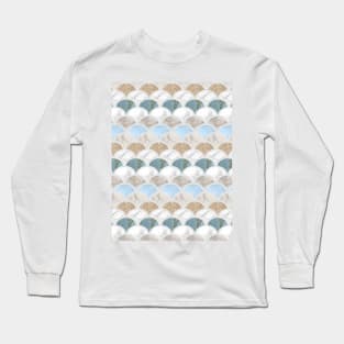 preppy minimalist neutral color beige marble mermaid scales Long Sleeve T-Shirt